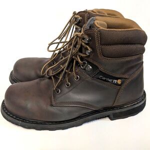 Carhartt Men's Work Boot Sz 9W Tradition Welt 6" Steel Toe Brown Leather Safety